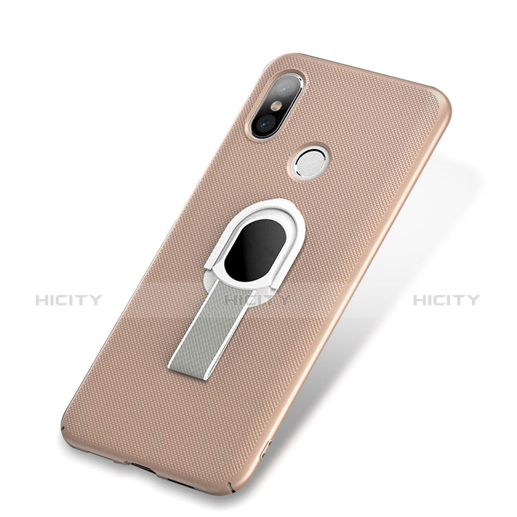 Handyhülle Hülle Kunststoff Schutzhülle Tasche Matt mit Fingerring Ständer A01 für Xiaomi Mi 8 Gold Plus