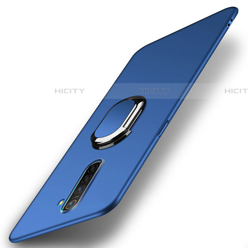 Handyhülle Hülle Kunststoff Schutzhülle Tasche Matt mit Magnetisch Fingerring Ständer A01 für Realme X2 Pro Blau