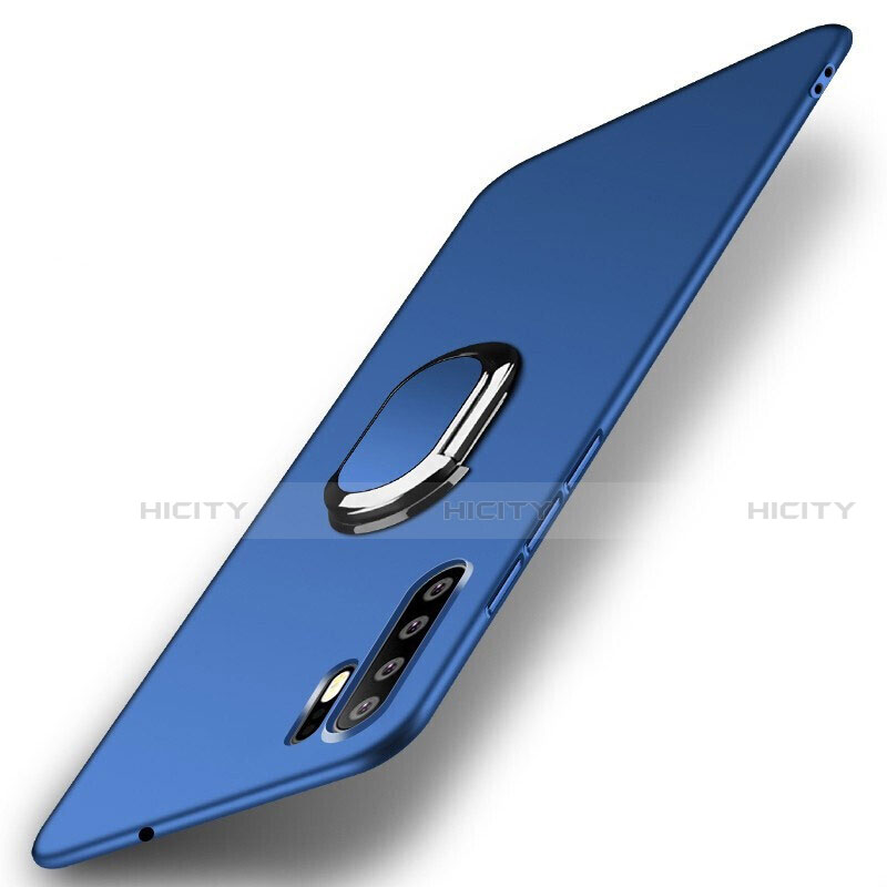 Handyhülle Hülle Kunststoff Schutzhülle Tasche Matt mit Magnetisch Fingerring Ständer P01 für Huawei P30 Pro New Edition groß