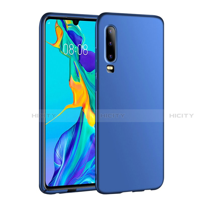 Handyhülle Hülle Kunststoff Schutzhülle Tasche Matt P01 für Huawei P30 Blau