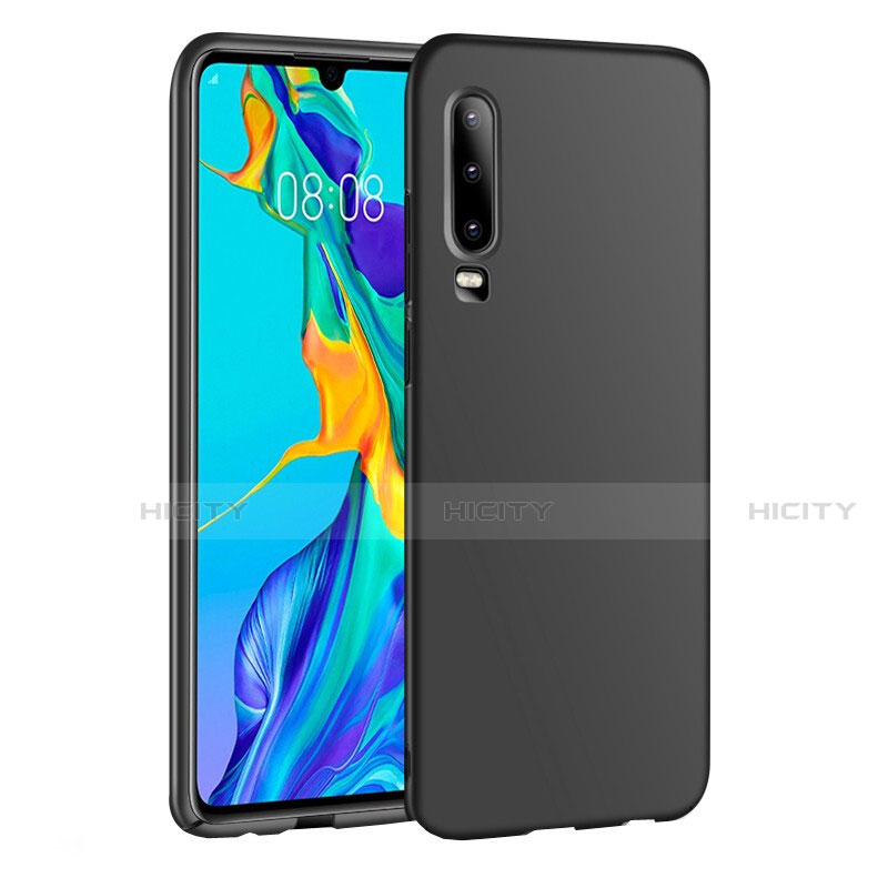 Handyhülle Hülle Kunststoff Schutzhülle Tasche Matt P01 für Huawei P30 Schwarz