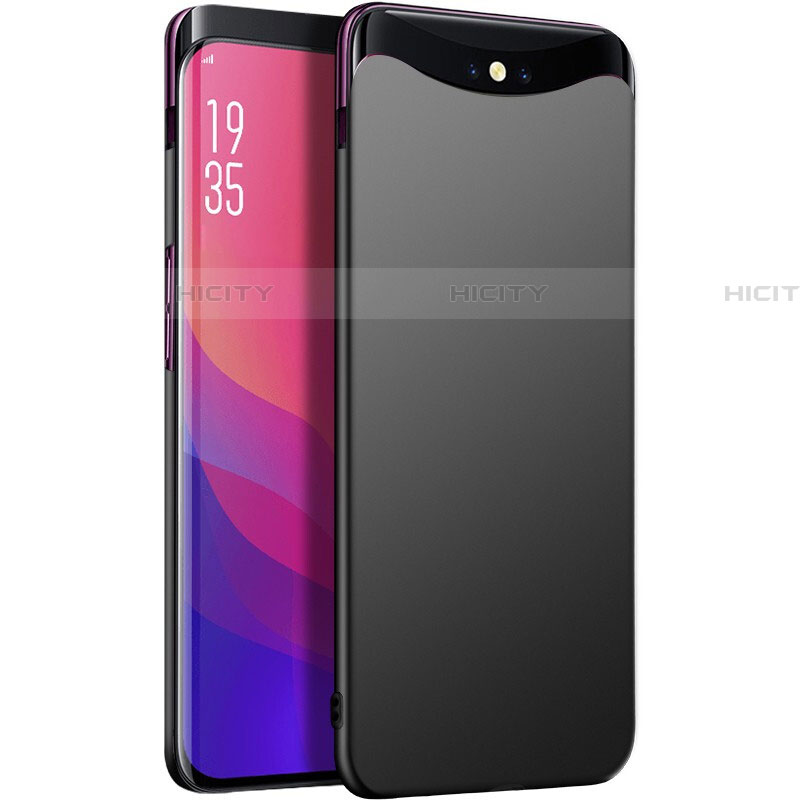 Handyhülle Hülle Kunststoff Schutzhülle Tasche Matt P01 für Oppo Find X Schwarz