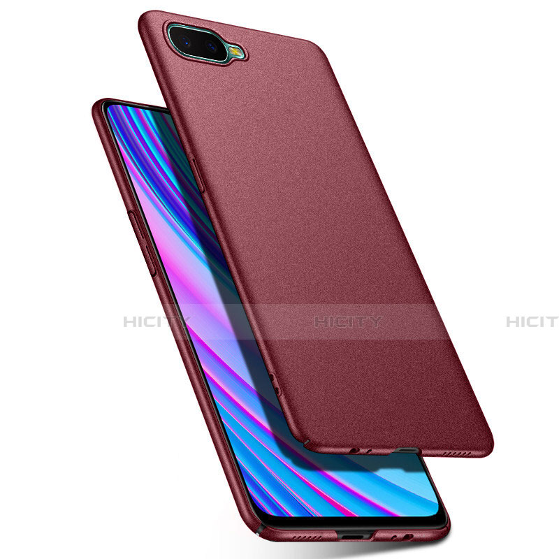 Handyhülle Hülle Kunststoff Schutzhülle Tasche Matt P03 für Oppo K1 Rot