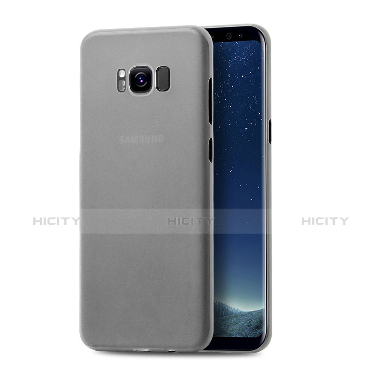 Handyhülle Hülle Kunststoff Schutzhülle Tasche Matt S01 für Samsung Galaxy S8 Grau