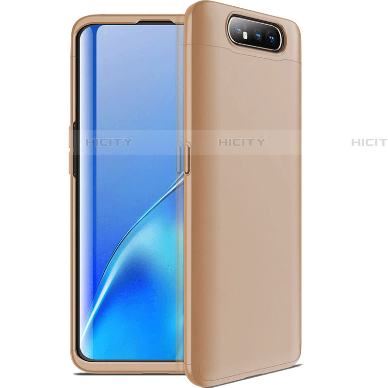 Handyhülle Hülle Kunststoff Schutzhülle Tasche Matt Vorder und Rückseite 360 Grad C01 für Samsung Galaxy A90 4G Gold Plus