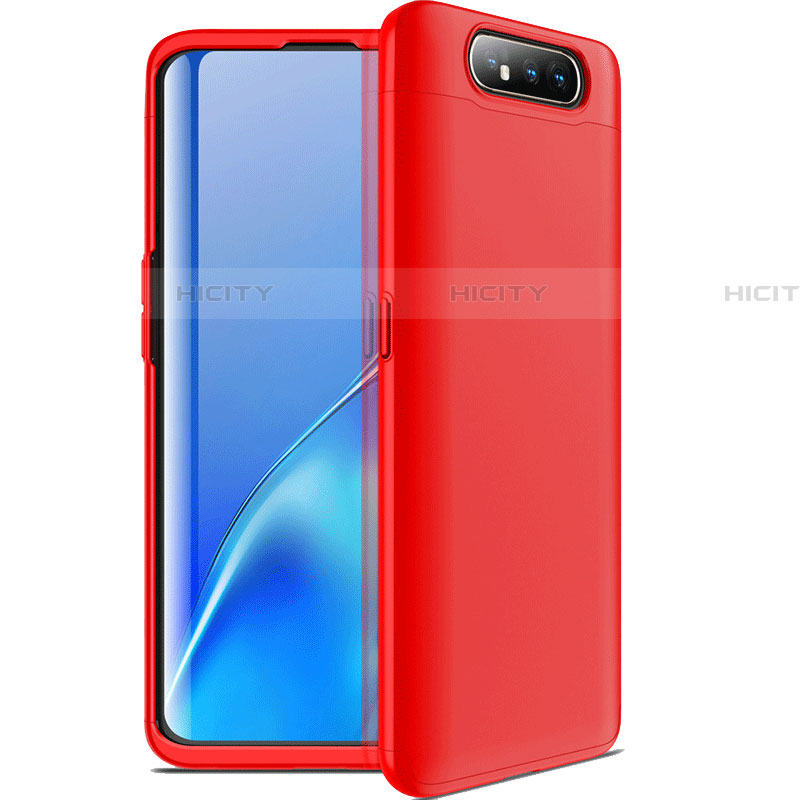 Handyhülle Hülle Kunststoff Schutzhülle Tasche Matt Vorder und Rückseite 360 Grad C01 für Samsung Galaxy A90 4G Rot Plus