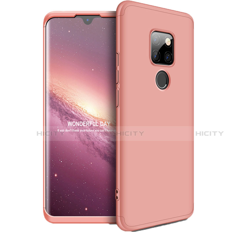 Handyhülle Hülle Kunststoff Schutzhülle Tasche Matt Vorder und Rückseite 360 Grad F01 für Huawei Mate 20 Rosegold