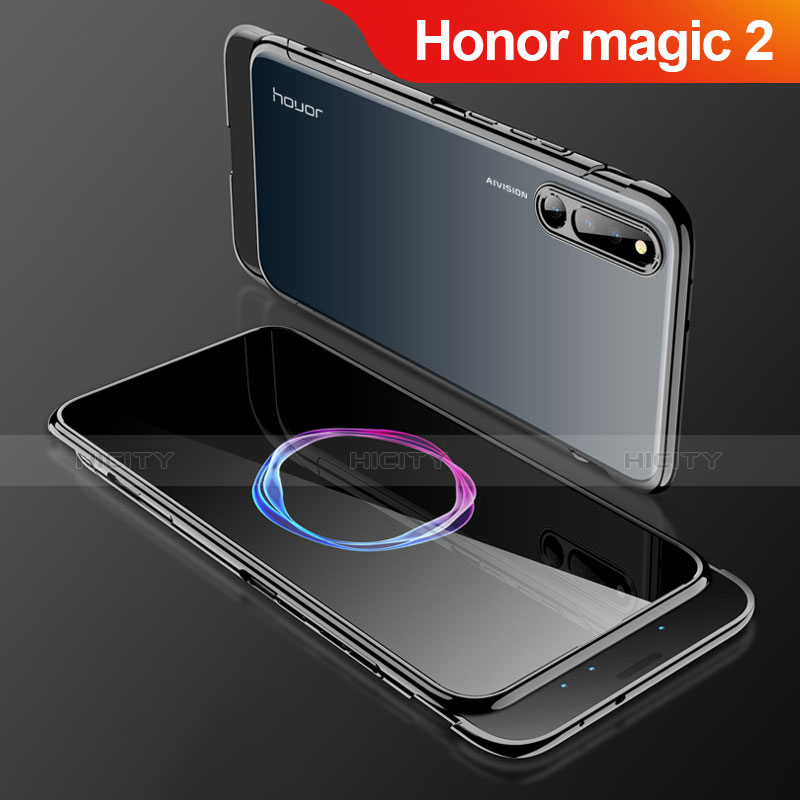 Handyhülle Hülle Kunststoff Schutzhülle Tasche Matt Vorder und Rückseite 360 Grad für Huawei Honor Magic 2 Schwarz