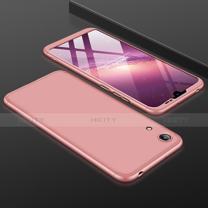 Handyhülle Hülle Kunststoff Schutzhülle Tasche Matt Vorder und Rückseite 360 Grad für Huawei Honor Play 8A Rosegold Plus