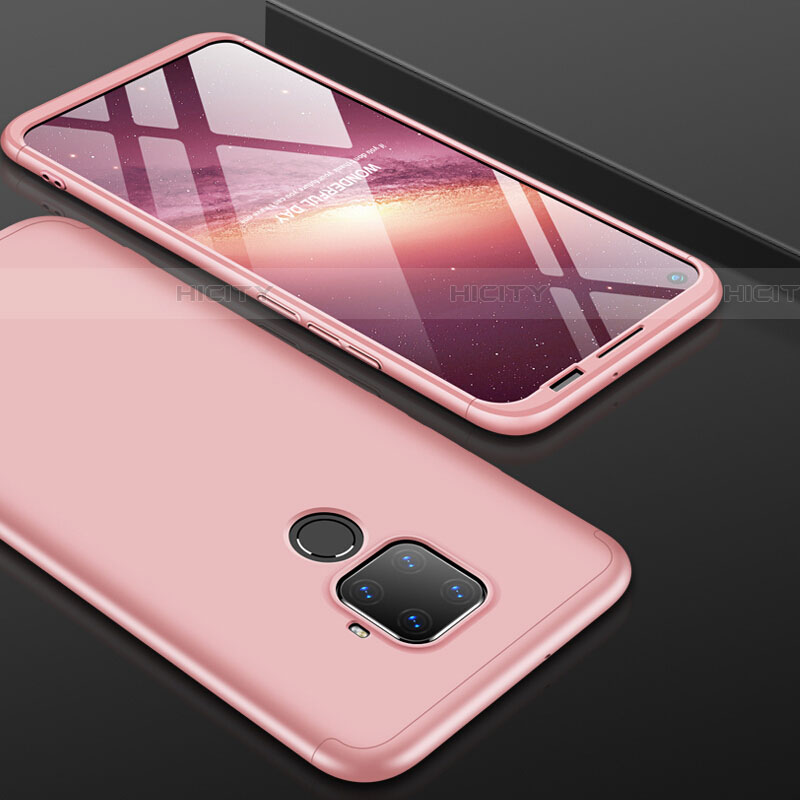 Handyhülle Hülle Kunststoff Schutzhülle Tasche Matt Vorder und Rückseite 360 Grad für Huawei Nova 5i Pro Rosegold