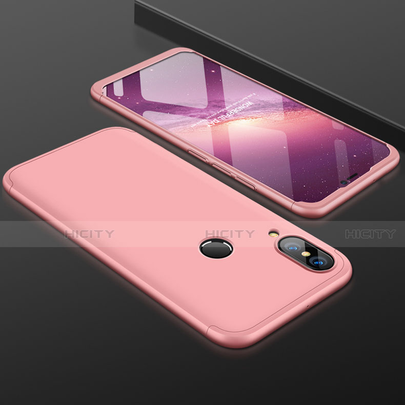 Handyhülle Hülle Kunststoff Schutzhülle Tasche Matt Vorder und Rückseite 360 Grad für Huawei P20 Lite Rosegold