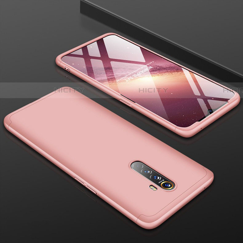 Handyhülle Hülle Kunststoff Schutzhülle Tasche Matt Vorder und Rückseite 360 Grad für Oppo Reno Ace Rosegold