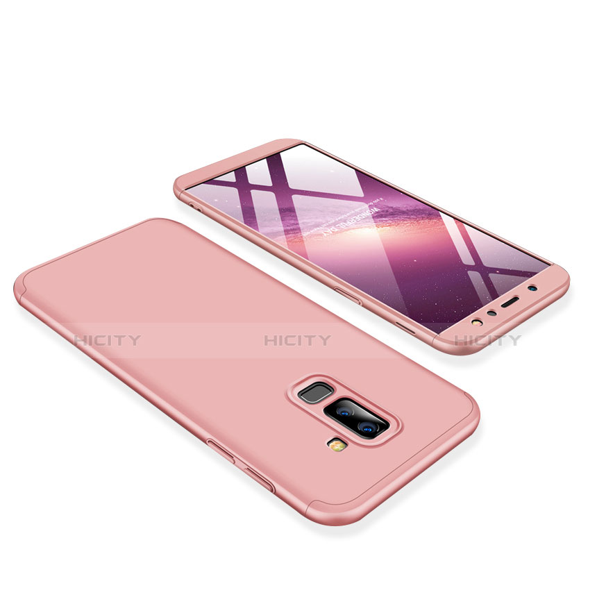 Handyhülle Hülle Kunststoff Schutzhülle Tasche Matt Vorder und Rückseite 360 Grad für Samsung Galaxy A6 Plus (2018) Rosa