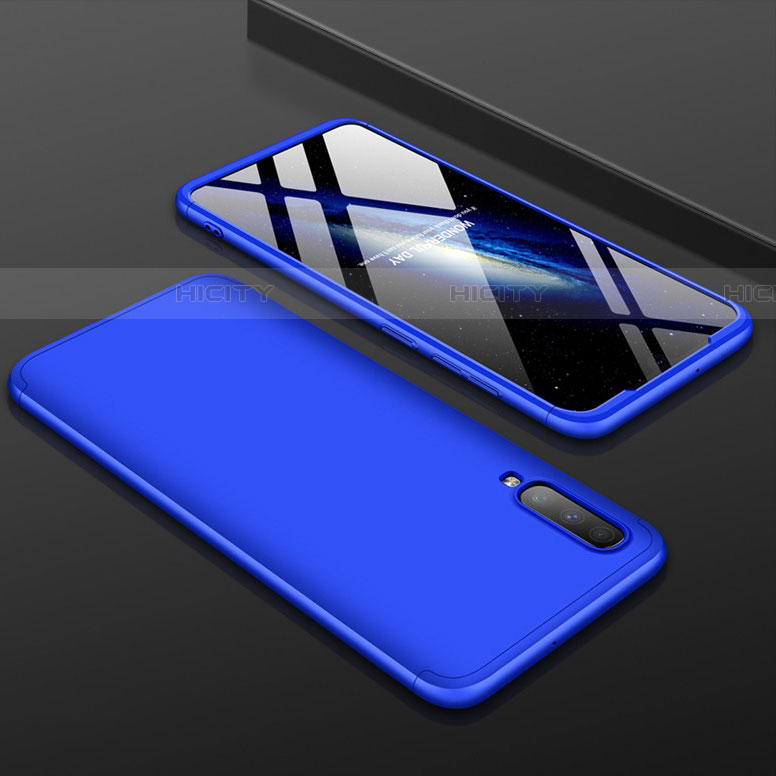 Handyhülle Hülle Kunststoff Schutzhülle Tasche Matt Vorder und Rückseite 360 Grad für Samsung Galaxy A70S Blau