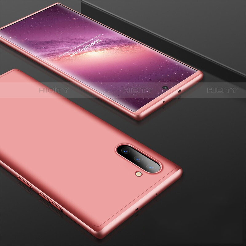 Handyhülle Hülle Kunststoff Schutzhülle Tasche Matt Vorder und Rückseite 360 Grad für Samsung Galaxy Note 10 5G Rosegold