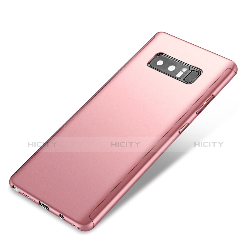 Handyhülle Hülle Kunststoff Schutzhülle Tasche Matt Vorder und Rückseite 360 Grad für Samsung Galaxy Note 8 Duos N950F Rosegold