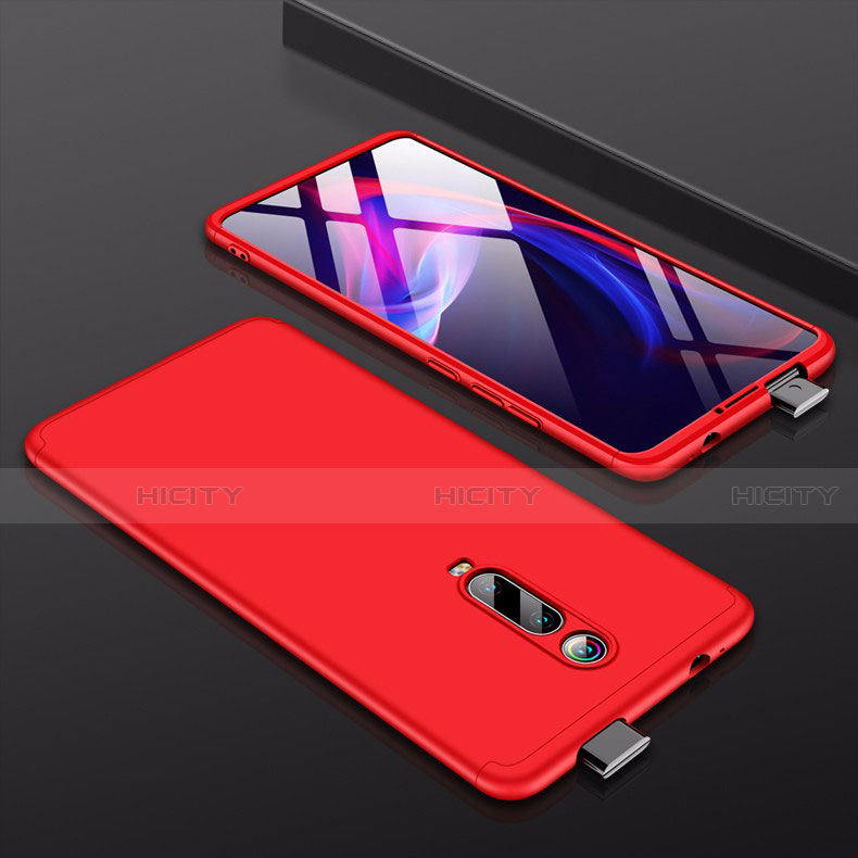 Handyhülle Hülle Kunststoff Schutzhülle Tasche Matt Vorder und Rückseite 360 Grad für Xiaomi Mi 9T Pro Rot