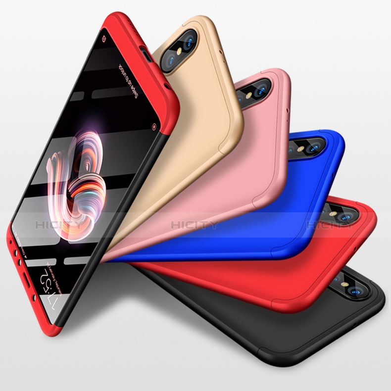 Handyhülle Hülle Kunststoff Schutzhülle Tasche Matt Vorder und Rückseite 360 Grad für Xiaomi Redmi Note 5 Pro