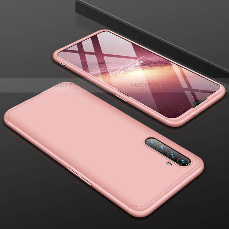 Handyhülle Hülle Kunststoff Schutzhülle Tasche Matt Vorder und Rückseite 360 Grad M01 für Oppo K5 Rosegold