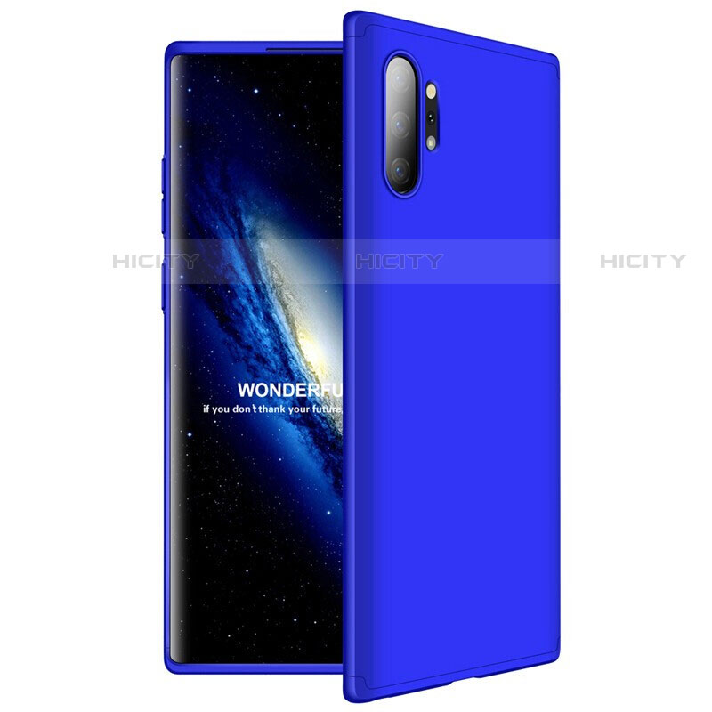 Handyhülle Hülle Kunststoff Schutzhülle Tasche Matt Vorder und Rückseite 360 Grad M01 für Samsung Galaxy Note 10 Plus 5G Blau