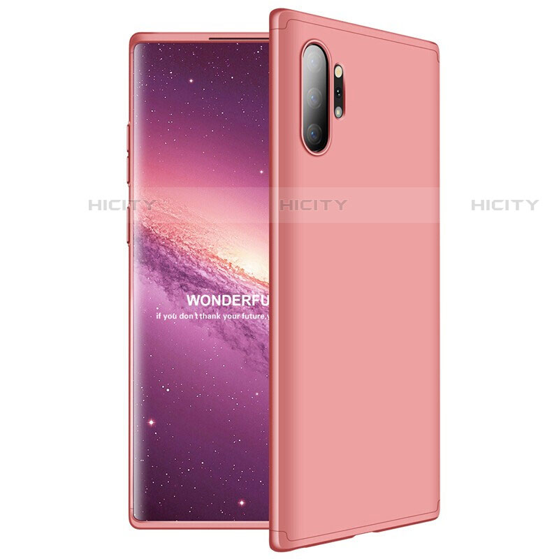 Handyhülle Hülle Kunststoff Schutzhülle Tasche Matt Vorder und Rückseite 360 Grad M01 für Samsung Galaxy Note 10 Plus 5G Rosegold Plus