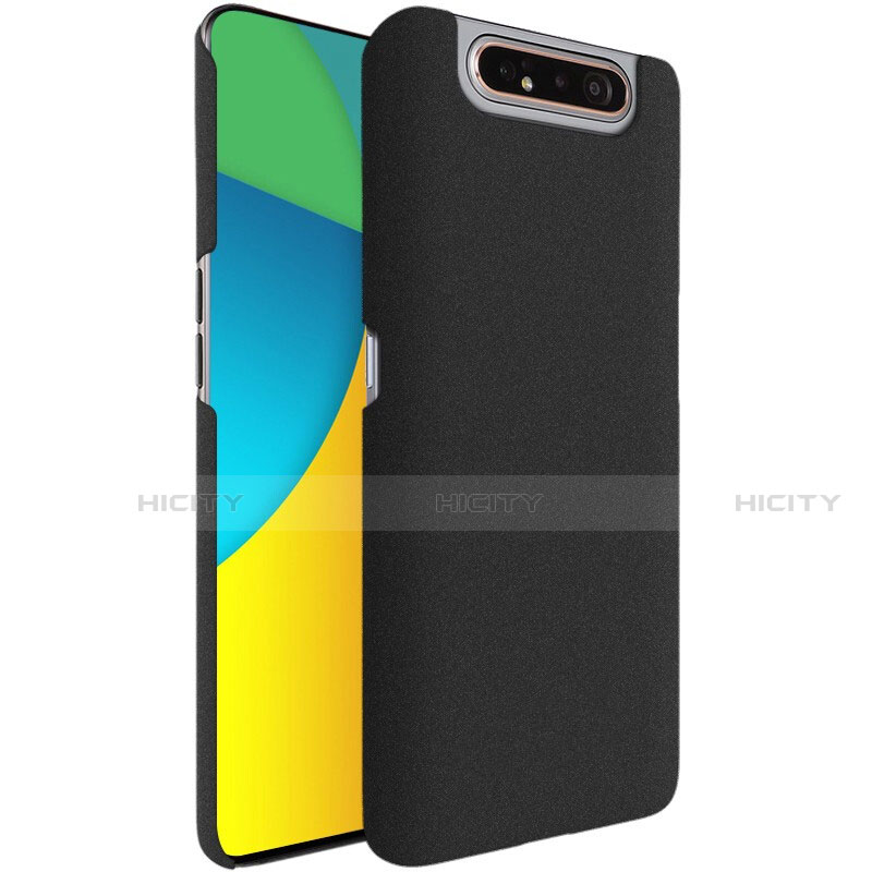 Handyhülle Hülle Kunststoff Schutzhülle Tasche Treibsand für Samsung Galaxy A80 Schwarz