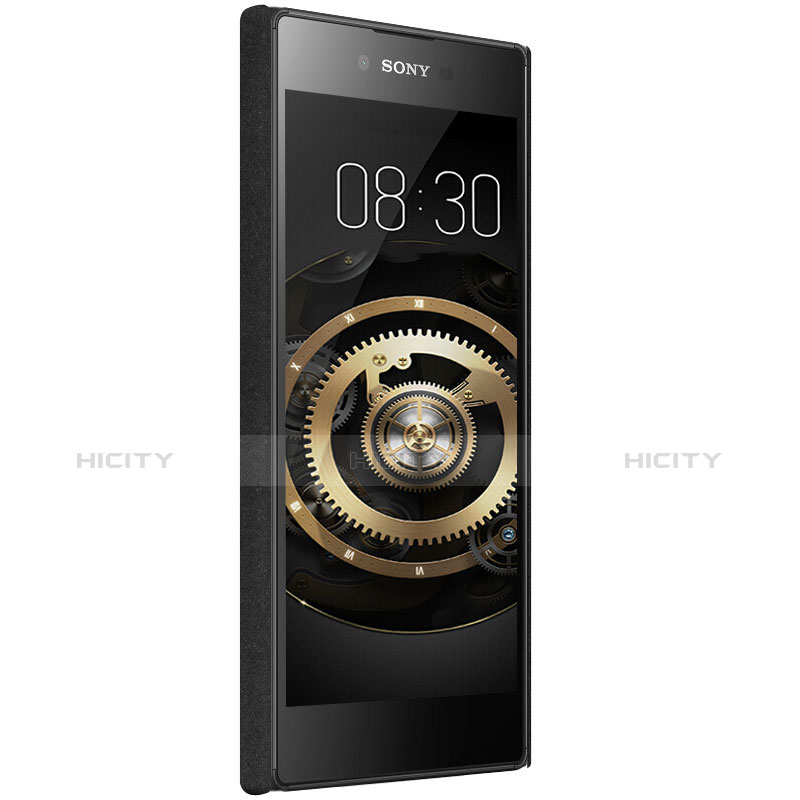 Handyhülle Hülle Kunststoff Schutzhülle Treibsand für Sony Xperia L1 Schwarz