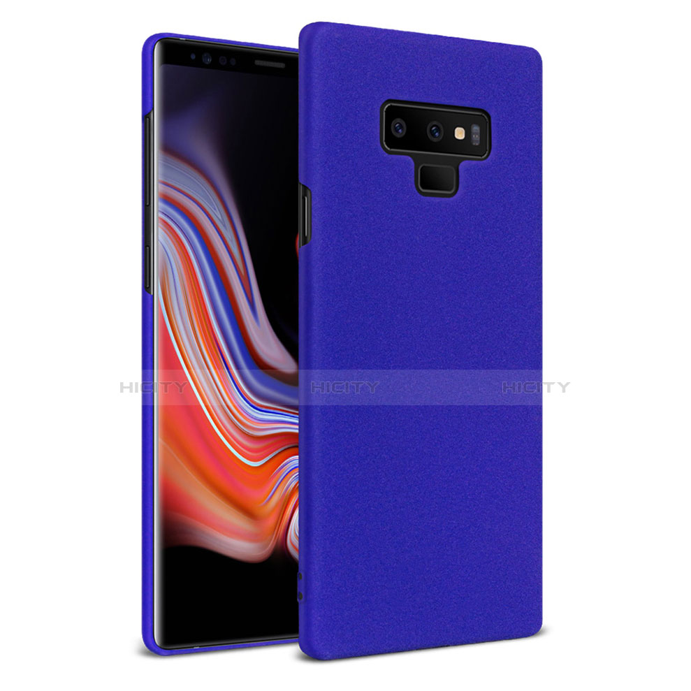 Handyhülle Hülle Kunststoff Schutzhülle Treibsand mit Fingerring Ständer für Samsung Galaxy Note 9 Blau groß