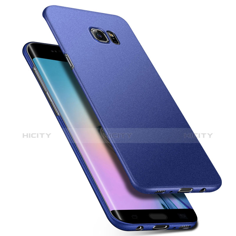 Handyhülle Hülle Kunststoff Schutzhülle Treibsand Q01 für Samsung Galaxy S6 Edge SM-G925 Blau Plus