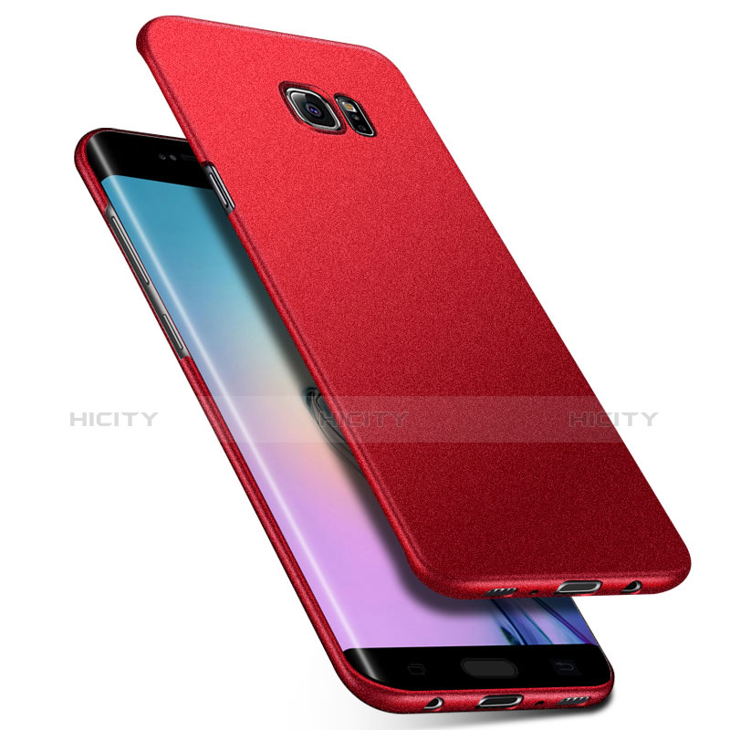 Handyhülle Hülle Kunststoff Schutzhülle Treibsand Q01 für Samsung Galaxy S6 Edge SM-G925 Rot