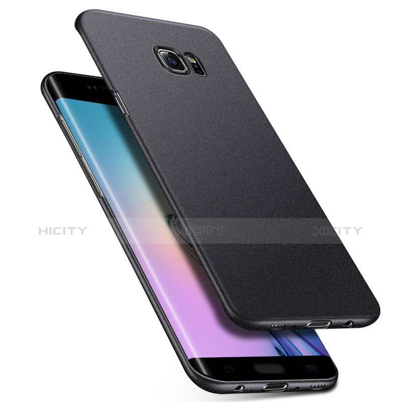 Handyhülle Hülle Kunststoff Schutzhülle Treibsand Q01 für Samsung Galaxy S6 Edge SM-G925 Schwarz