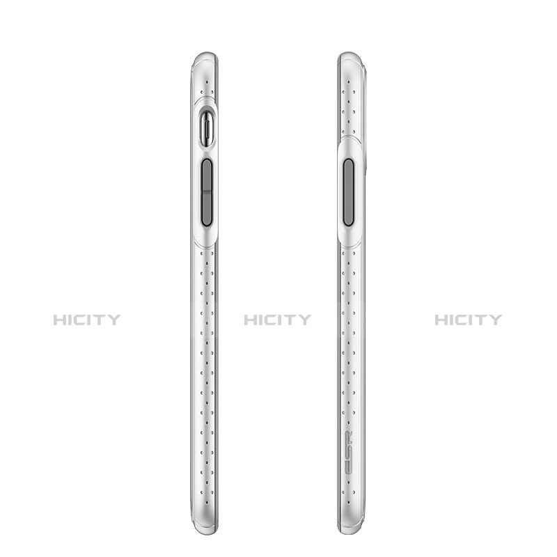Handyhülle Hülle Kunststoff und Silikon Schutzhülle Punkte Loch für Apple iPhone Xs Weiß groß