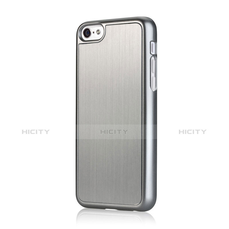 Handyhülle Hülle Luxus Aluminium Metall Brushed für Apple iPhone 5C Silber