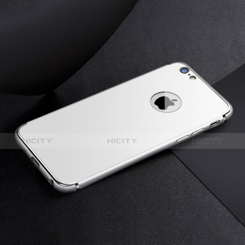 Handyhülle Hülle Luxus Aluminium Metall für Apple iPhone 6 Silber