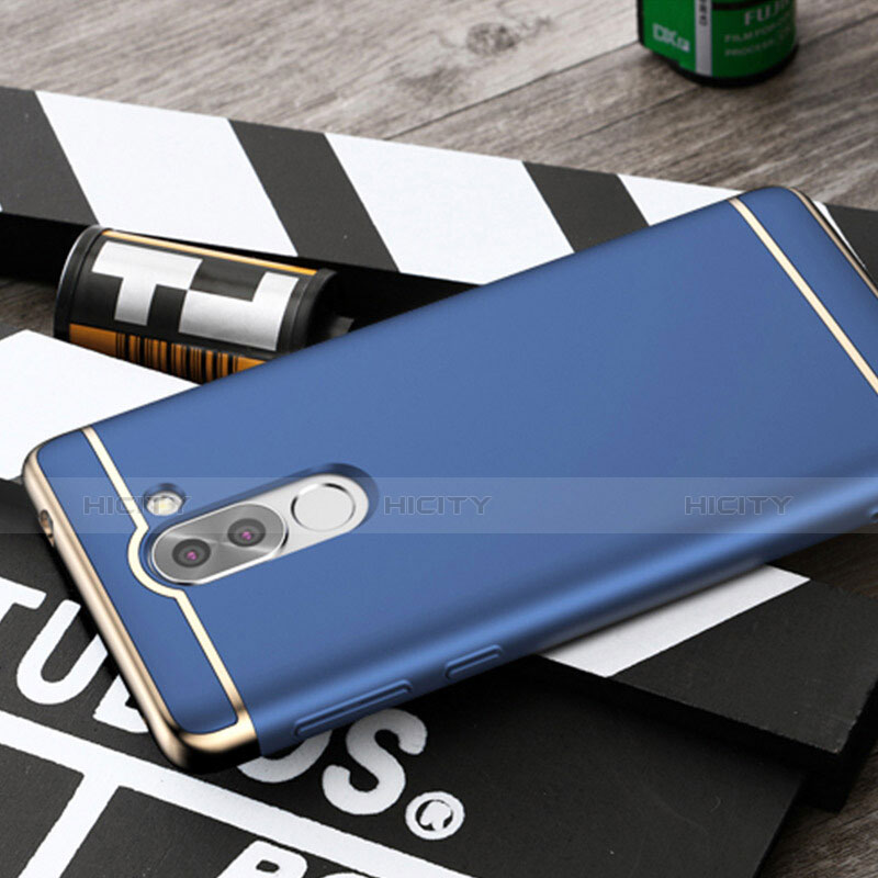 Handyhülle Hülle Luxus Aluminium Metall für Huawei GR5 (2017) Blau