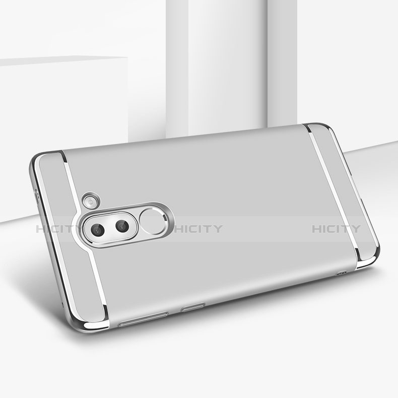 Handyhülle Hülle Luxus Aluminium Metall für Huawei Honor 6X Silber groß