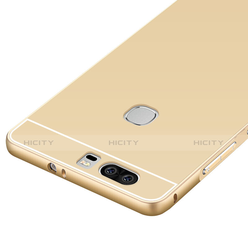 Handyhülle Hülle Luxus Aluminium Metall für Huawei Honor V8 Gold