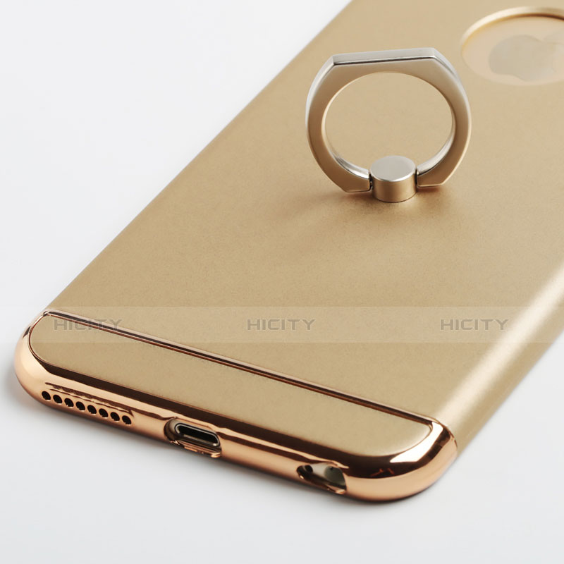 Handyhülle Hülle Luxus Aluminium Metall mit Fingerring Ständer für Apple iPhone 6 Plus Gold