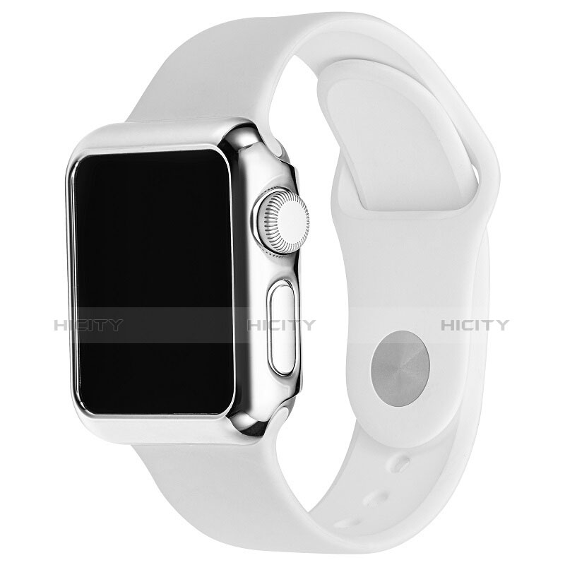 Handyhülle Hülle Luxus Aluminium Metall Rahmen C03 für Apple iWatch 2 38mm Silber