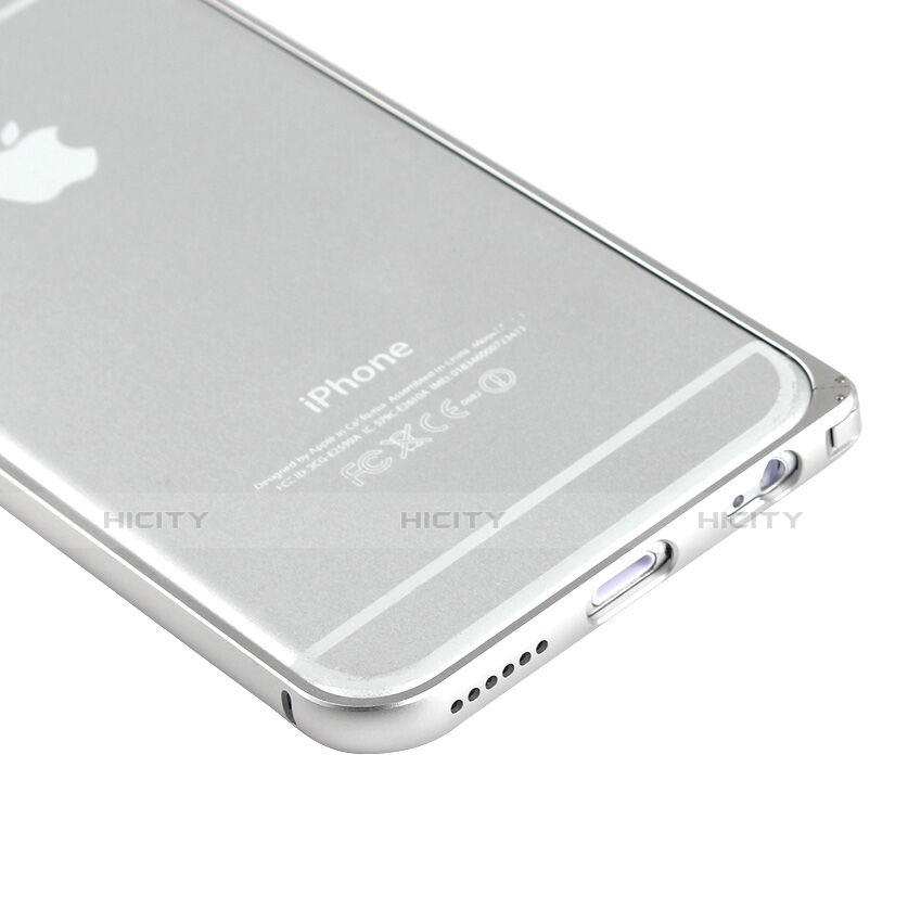 Handyhülle Hülle Luxus Aluminium Metall Rahmen für Apple iPhone 6 Plus Silber