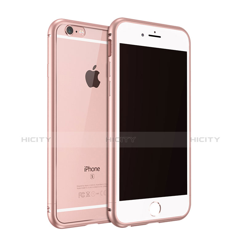 Handyhülle Hülle Luxus Aluminium Metall Rahmen für Apple iPhone 6S Plus Rosegold