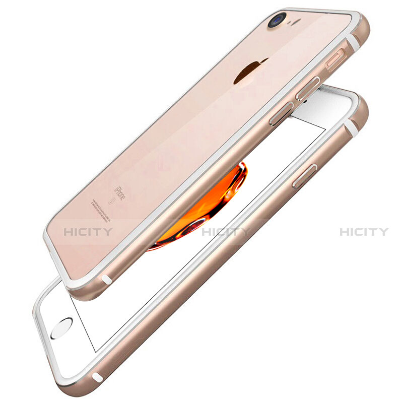 Handyhülle Hülle Luxus Aluminium Metall Rahmen für Apple iPhone SE3 (2022) Gold