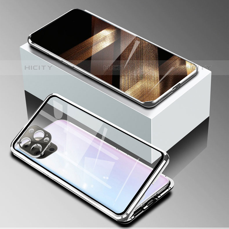 Handyhülle Hülle Luxus Aluminium Metall Rahmen Spiegel 360 Grad Ganzkörper Tasche für Apple iPhone 16 Pro