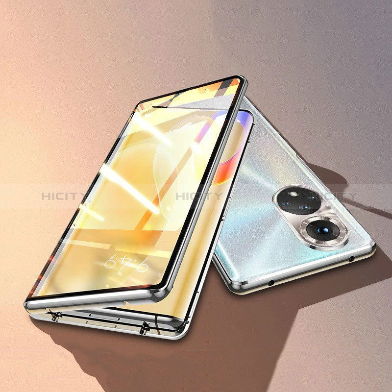 Handyhülle Hülle Luxus Aluminium Metall Rahmen Spiegel 360 Grad Ganzkörper Tasche für Huawei Honor 50 Pro 5G