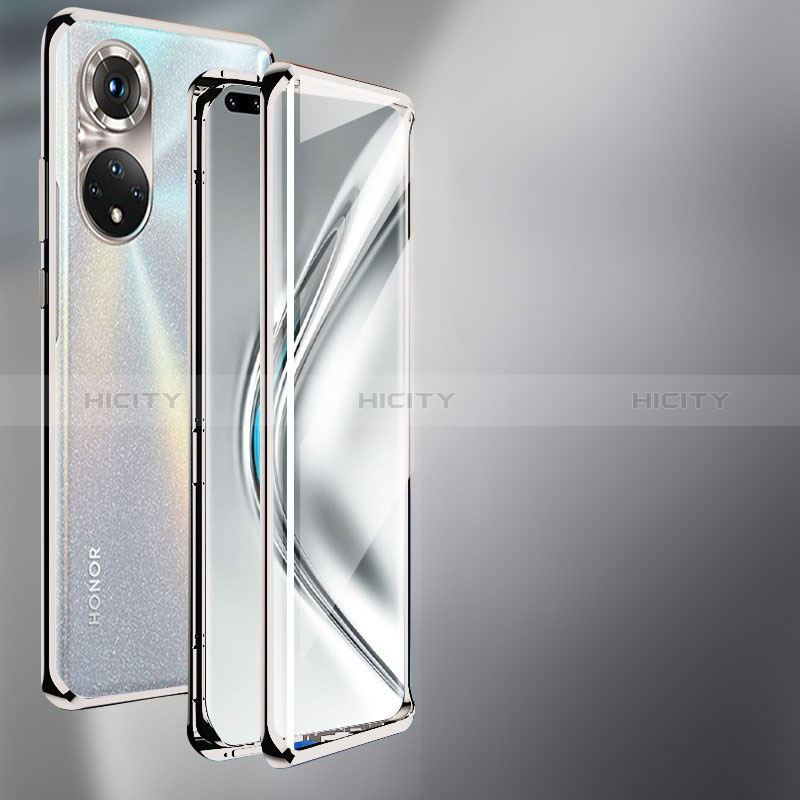 Handyhülle Hülle Luxus Aluminium Metall Rahmen Spiegel 360 Grad Ganzkörper Tasche für Huawei Honor 50 Pro 5G