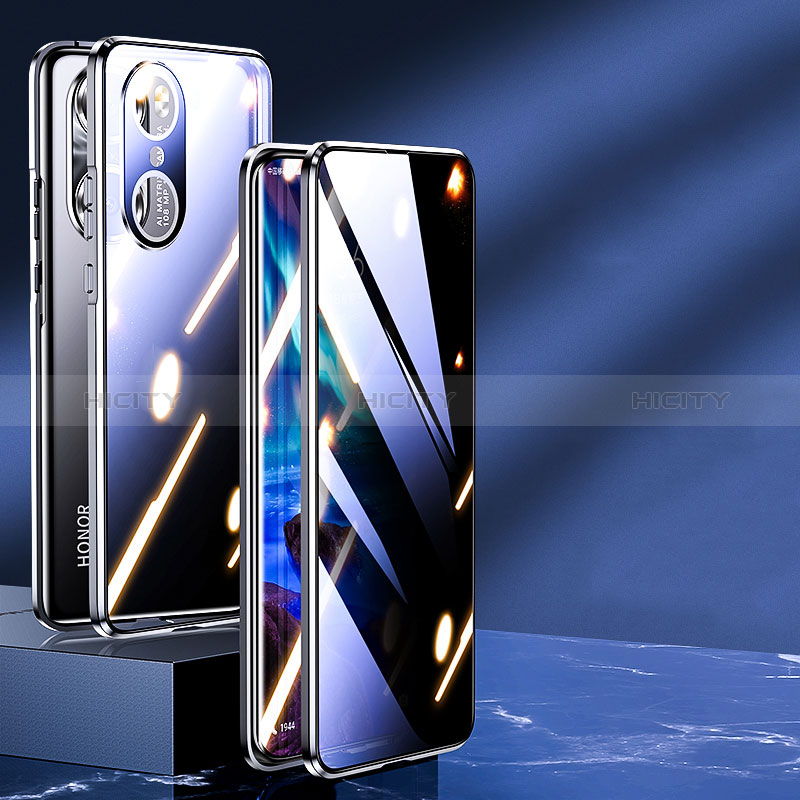 Handyhülle Hülle Luxus Aluminium Metall Rahmen Spiegel 360 Grad Ganzkörper Tasche für Huawei Honor 60 Pro 5G