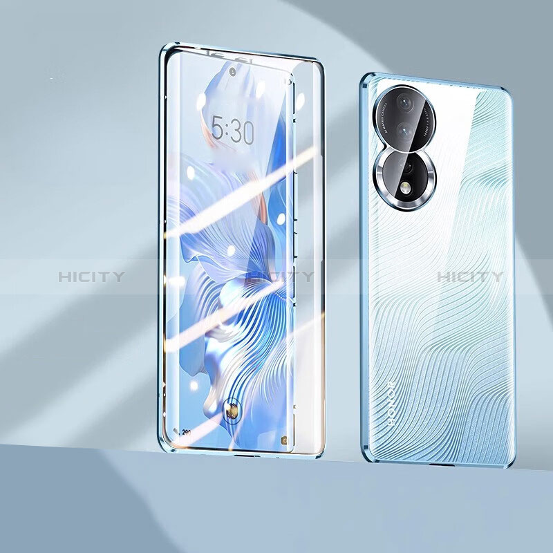 Handyhülle Hülle Luxus Aluminium Metall Rahmen Spiegel 360 Grad Ganzkörper Tasche für Huawei Honor 80 5G groß