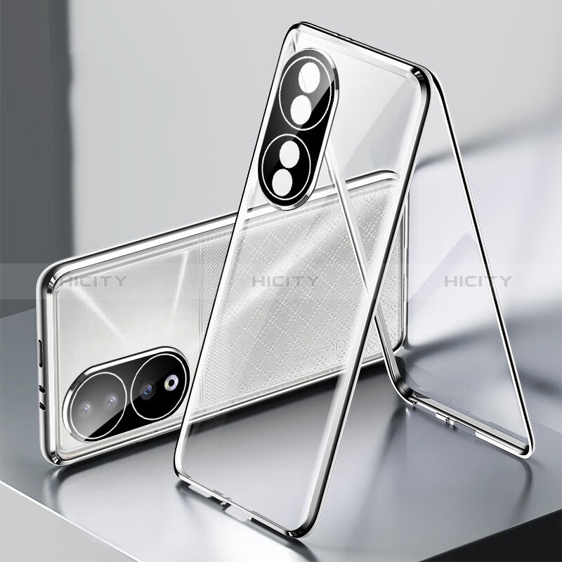 Handyhülle Hülle Luxus Aluminium Metall Rahmen Spiegel 360 Grad Ganzkörper Tasche für Huawei Honor 90 5G