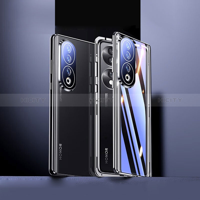 Handyhülle Hülle Luxus Aluminium Metall Rahmen Spiegel 360 Grad Ganzkörper Tasche für Huawei Honor 90 5G