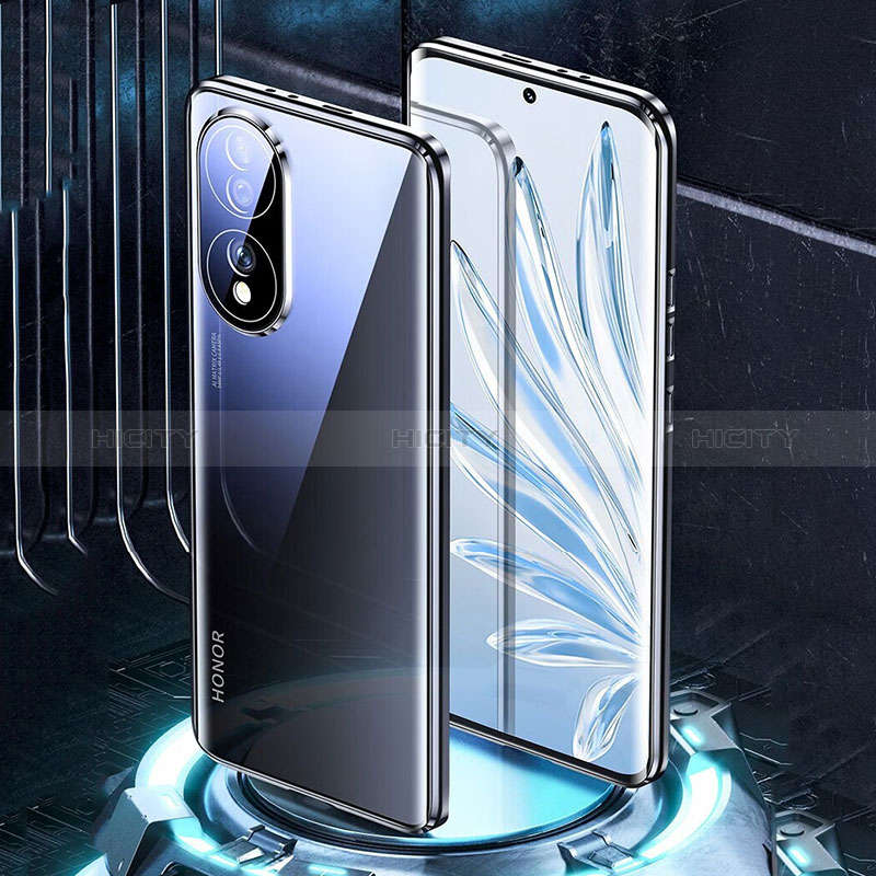 Handyhülle Hülle Luxus Aluminium Metall Rahmen Spiegel 360 Grad Ganzkörper Tasche für Huawei Honor 90 5G